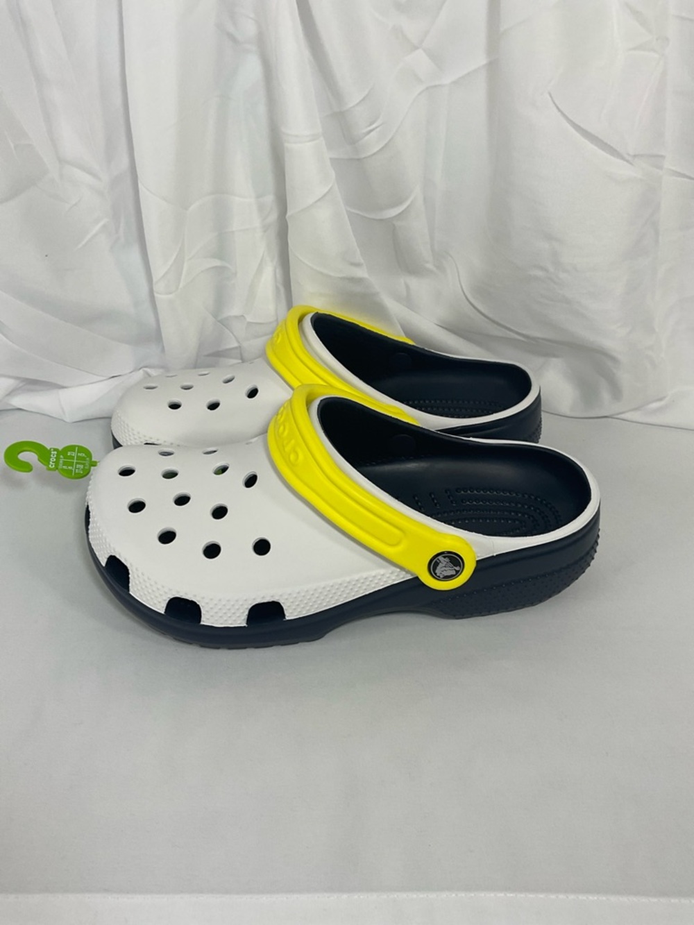 CROCS Classic Retro Sport Clog K - White Yellow and Blue - Picture 3 of 12